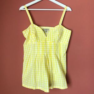 Burberry Yellow Gingham Tank Top